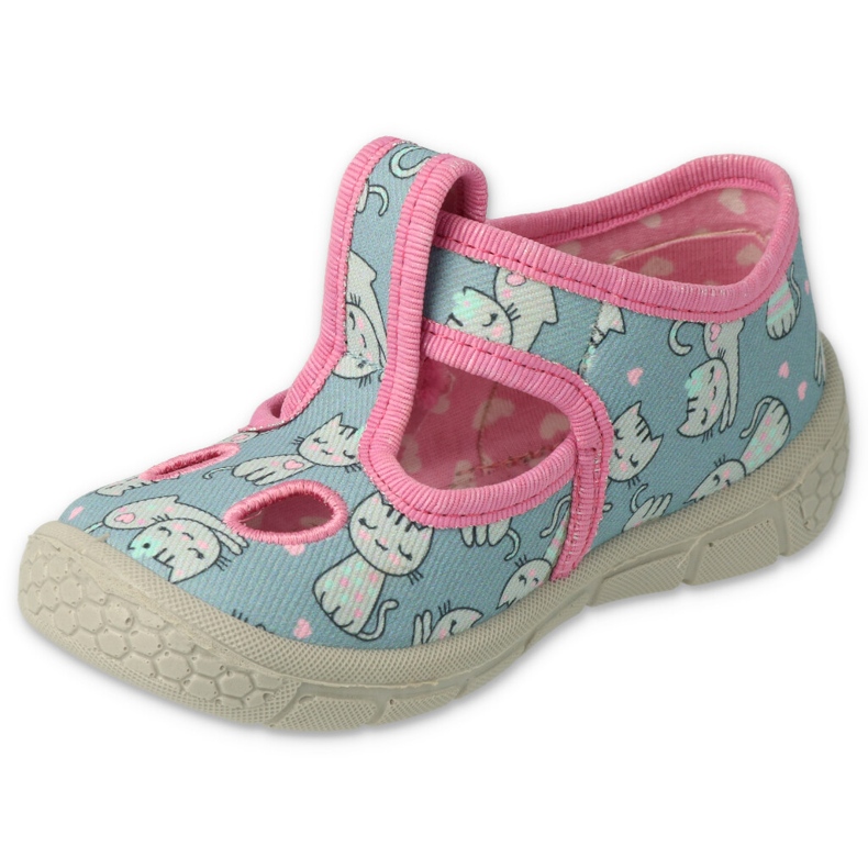 Befado Kinderschuhe 533P014 blau rosa 1