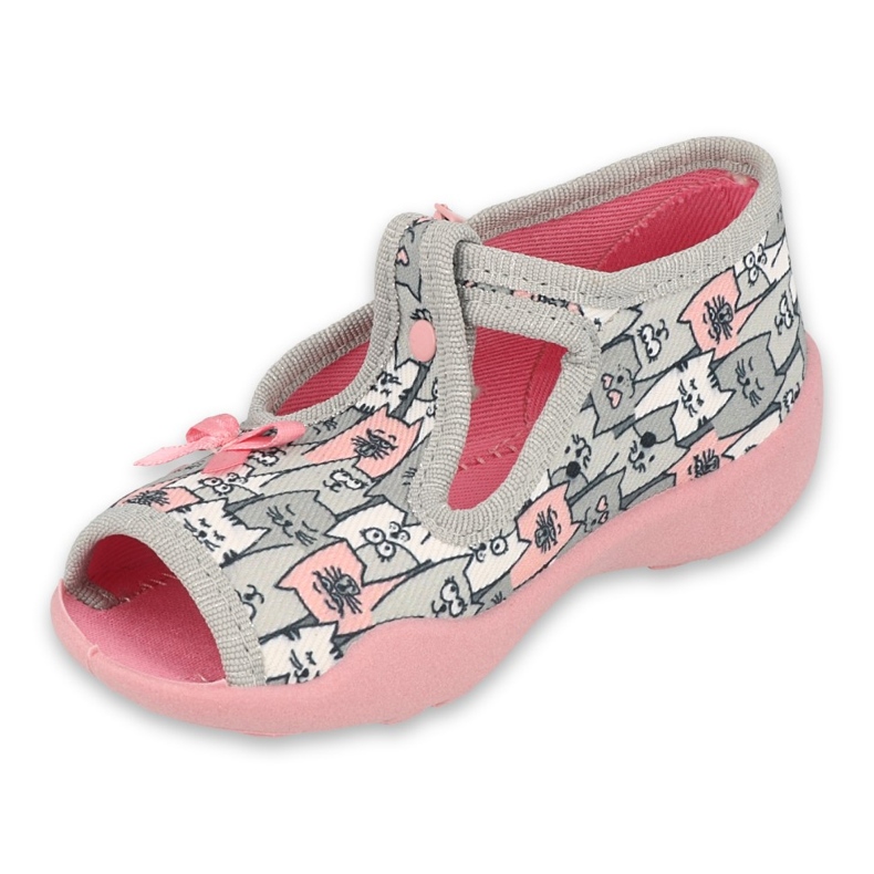 Befado Kinderschuhe 213P133 rosa grau 1