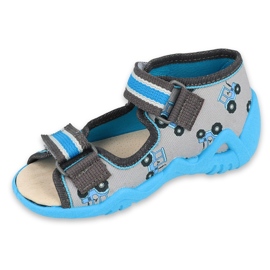 Befado gelbe Kinderschuhe 350P027 blau grau 2