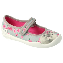 Befado Kinderschuhe 114Y458 rosa grau 1