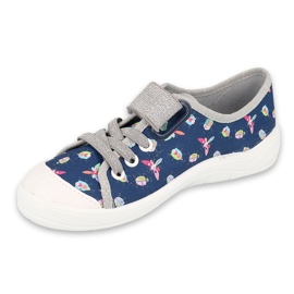 Befado Kinderschuhe 251Y177 marineblau grau 1