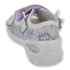 Befado Kinderschuhe PU 065P150 violett grau 2
