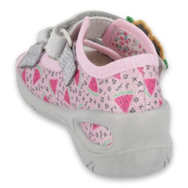 Befado Kinderschuhe PU 065P152 rosa grau 2