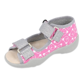 Befado Kinderschuhe 342P030 rosa grau 1