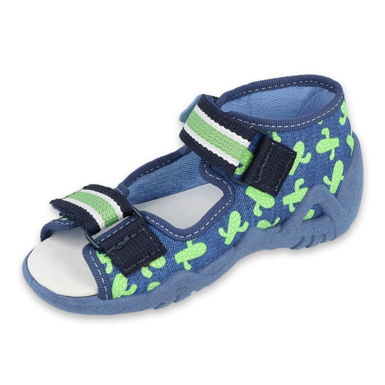 Befado gelbe Kinderschuhe 350P019 navy blau grün 1