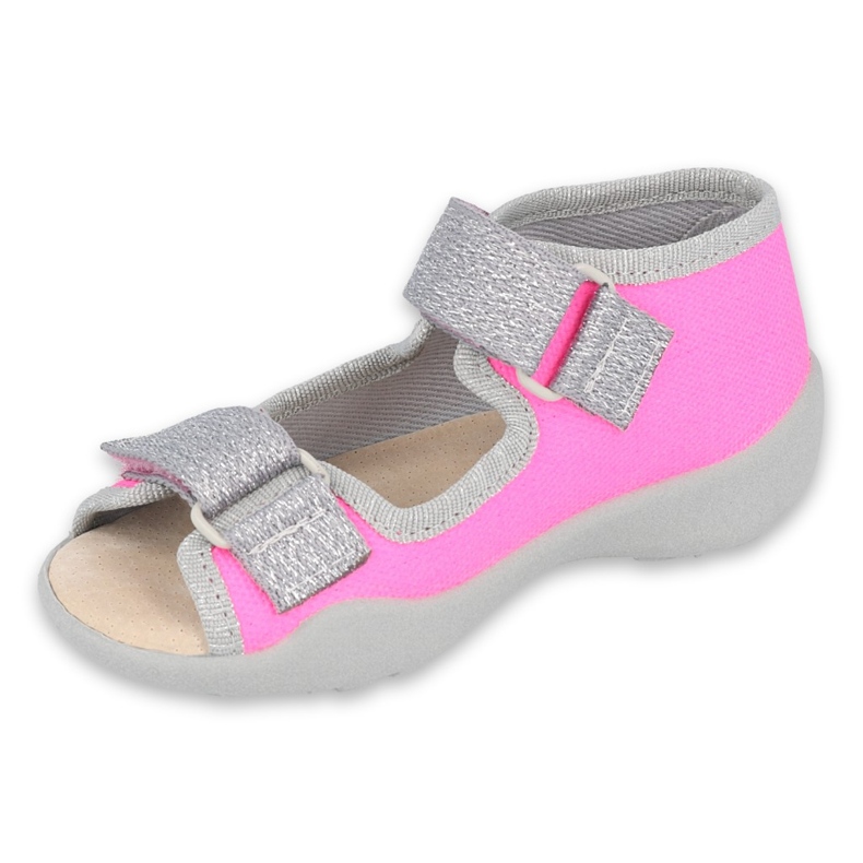 Befado Kinderschuhe 342P032 rosa silber- grau 1
