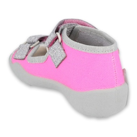 Befado Kinderschuhe 342P032 rosa silber- grau 2