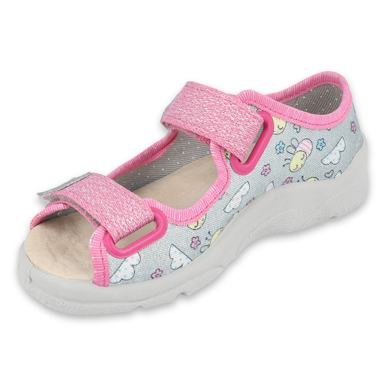 Befado Kinderschuhe 869X154 rosa grau 1