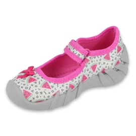 Befado Kinderschuhe 109P216 rosa grau 1