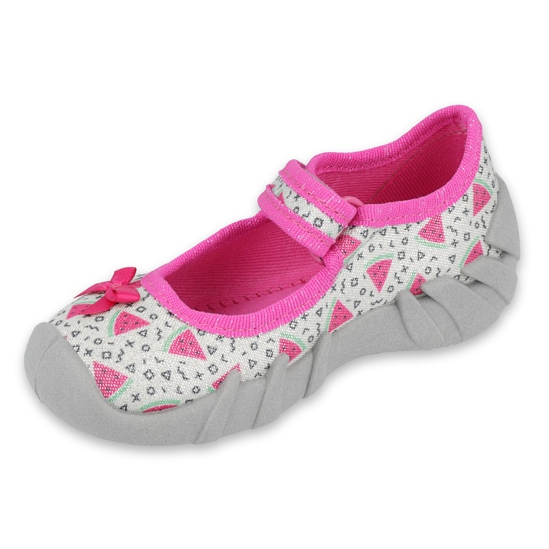Befado Kinderschuhe 109P216 rosa grau 1