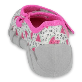Befado Kinderschuhe 109P216 rosa grau 2