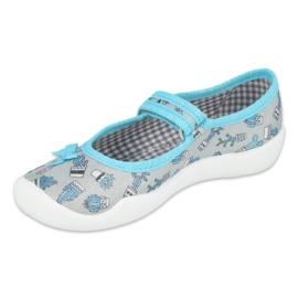 Befado Kinderschuhe 114X441 blau grau 1
