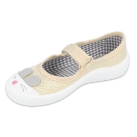 Befado Kinderschuhe 208X047 beige golden 1