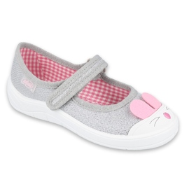 Befado Kinderschuhe 208X046 rosa grau 1