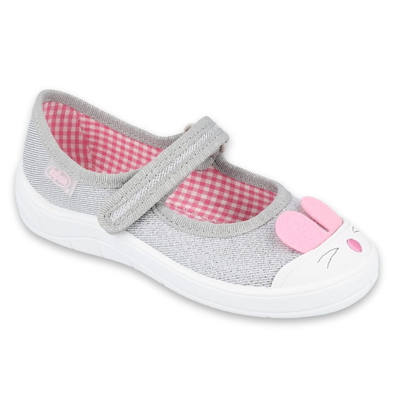 Befado Kinderschuhe 208X046 rosa grau 1