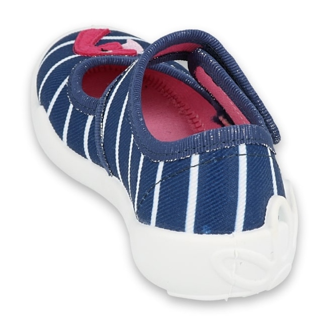 Befado Kinderschuhe 123X067 navy blau rosa 2