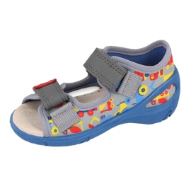Befado Kinderschuhe PU 065P162 blau grau mehrfarbig 2