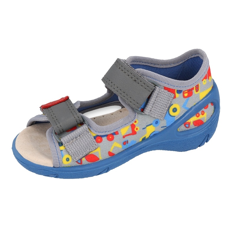 Befado Kinderschuhe PU 065P162 blau grau mehrfarbig 2