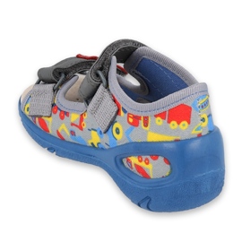 Befado Kinderschuhe PU 065P162 blau grau mehrfarbig 1