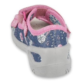 Befado Kinderschuhe PU 065P151 marineblau rosa 2