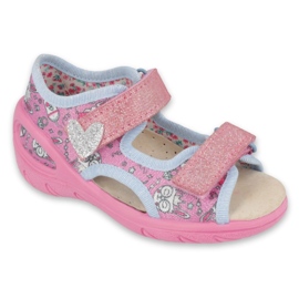 Befado Kinderschuhe pu 065X147 rosa silber- grau 1