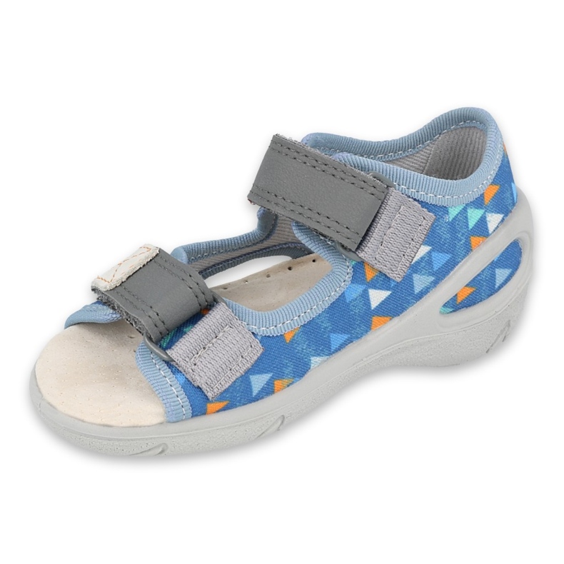 Befado Kinderschuhe PU 065P158 blau grau 1