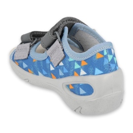 Befado Kinderschuhe PU 065P158 blau grau 2