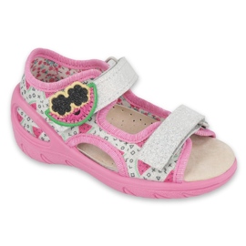 Befado Kinderschuhe PU 065X148 rosa grau mehrfarbig 1