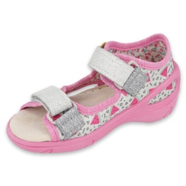 Befado Kinderschuhe PU 065P148 rosa grau mehrfarbig 1