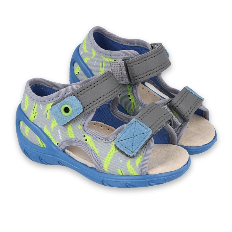 Befado Kinderschuhe PU 065P159 blau grau mehrfarbig grün 1