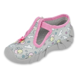 Befado Kinderschuhe 110P412 rosa grau 1