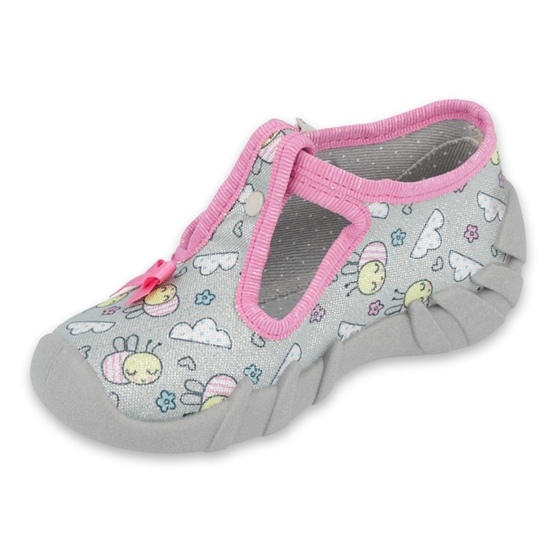 Befado Kinderschuhe 110P412 rosa grau 1