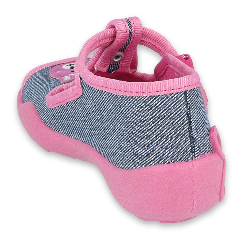 Befado Kinderschuhe 213P125 navy blau rosa 2