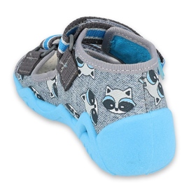 Befado gelbe Kinderschuhe 350P022 blau grau 2