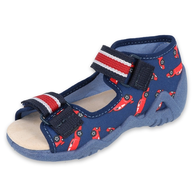 Befado gelbe Kinderschuhe 350P018 rot navy blau 1