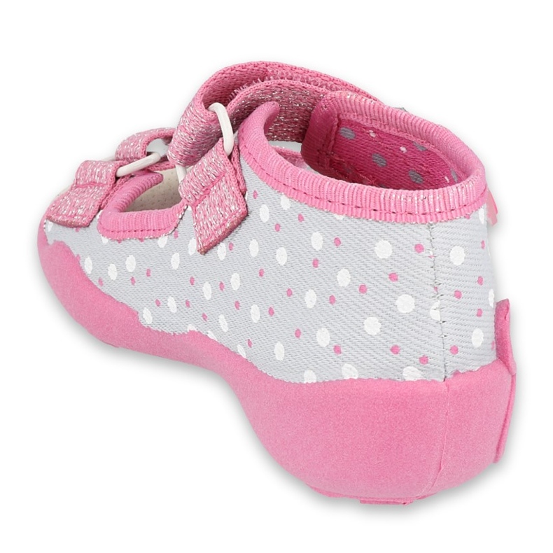 Befado gelbe Kinderschuhe 342P018 rosa grau 2