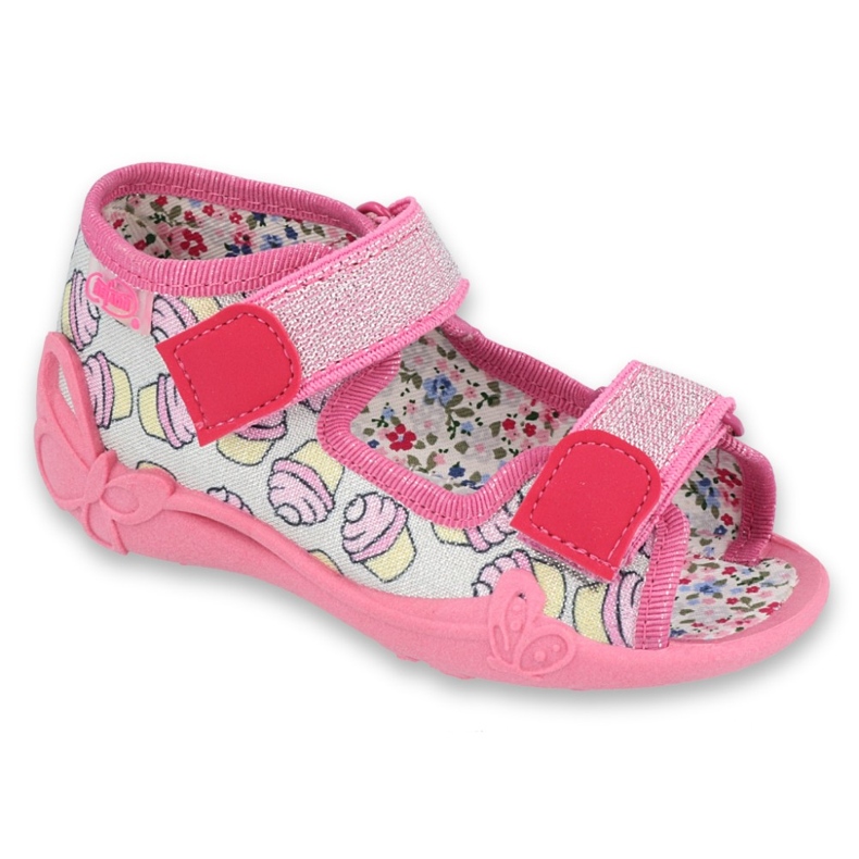 Befado Kinderschuhe 242P099 rosa grau mehrfarbig 1
