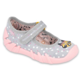 Befado Kinderschuhe 109P208 rosa grau mehrfarbig 1