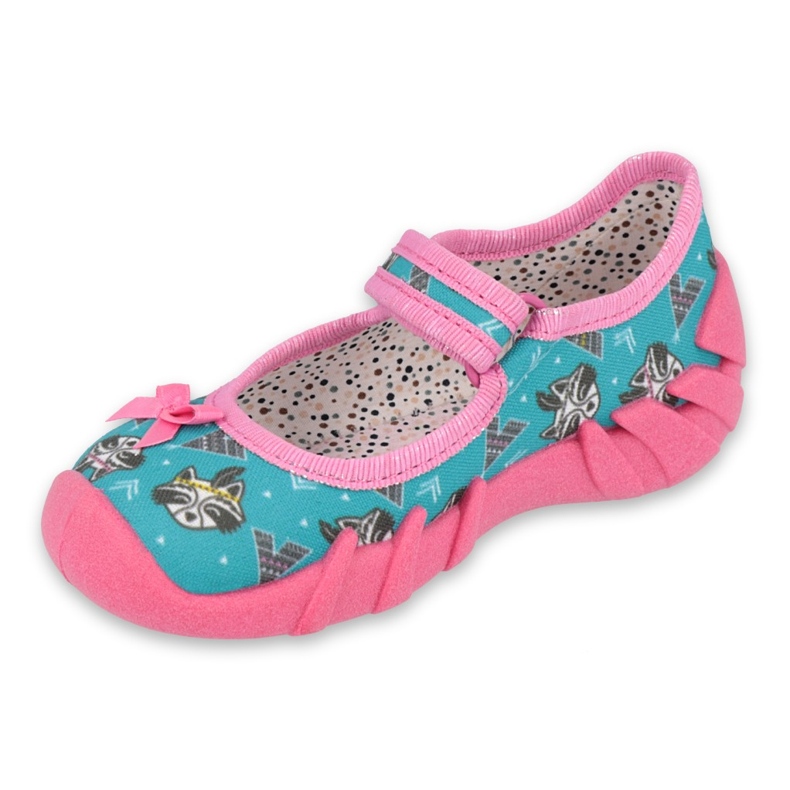 Befado Kinderschuhe 109P207 blau rosa 1