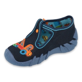 Befado Kinderschuhe 110P389 marineblau orange 1