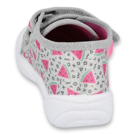 Befado orange Kinderschuhe 212P067 rosa silber- grau 2