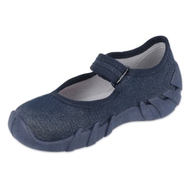Befado Kinder Speedy Marineblaue Schuhe 109P226 silber 1