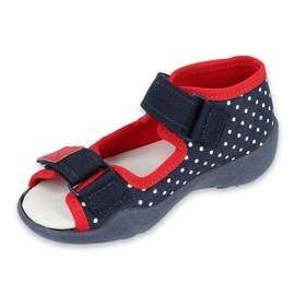 Befado Kinderschuhe 342P028 weiß rot navy blau 1