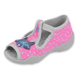 Befado Kinderschuhe 213P124 rosa grau 1