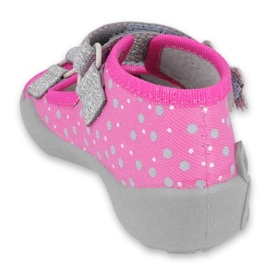 Befado gelbe Kinderschuhe 342P016 rosa silber- grau 2