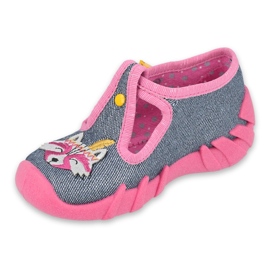 Befado Kinderschuhe 110P395 rosa grau 1