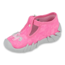 Befado Kinderschuhe 110P397 rosa silber- grau 1