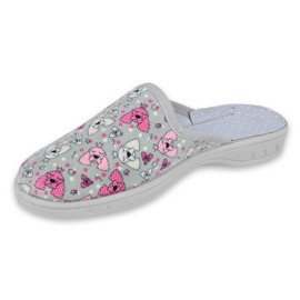 Befado farbige Kinderschuhe 707Y411 rosa grau 1