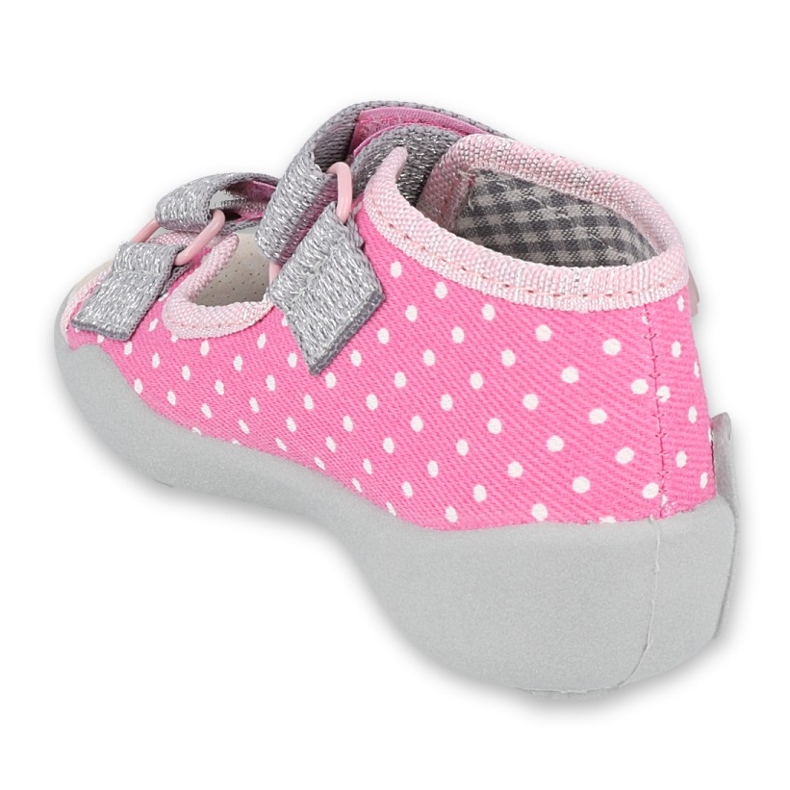 Befado gelbe Kinderschuhe 342P024 rosa grau 2