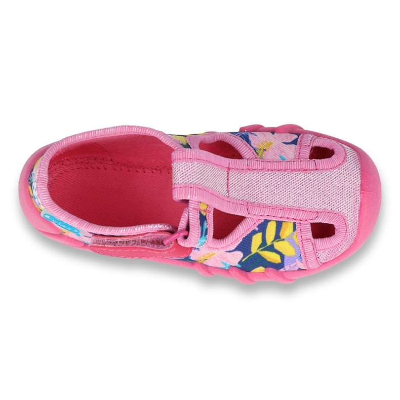 Befado Kinderschuhe 190P097 blau rosa silber- gelb 1